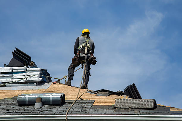 Professional Gutter Installation technician working in Brisbin, PA